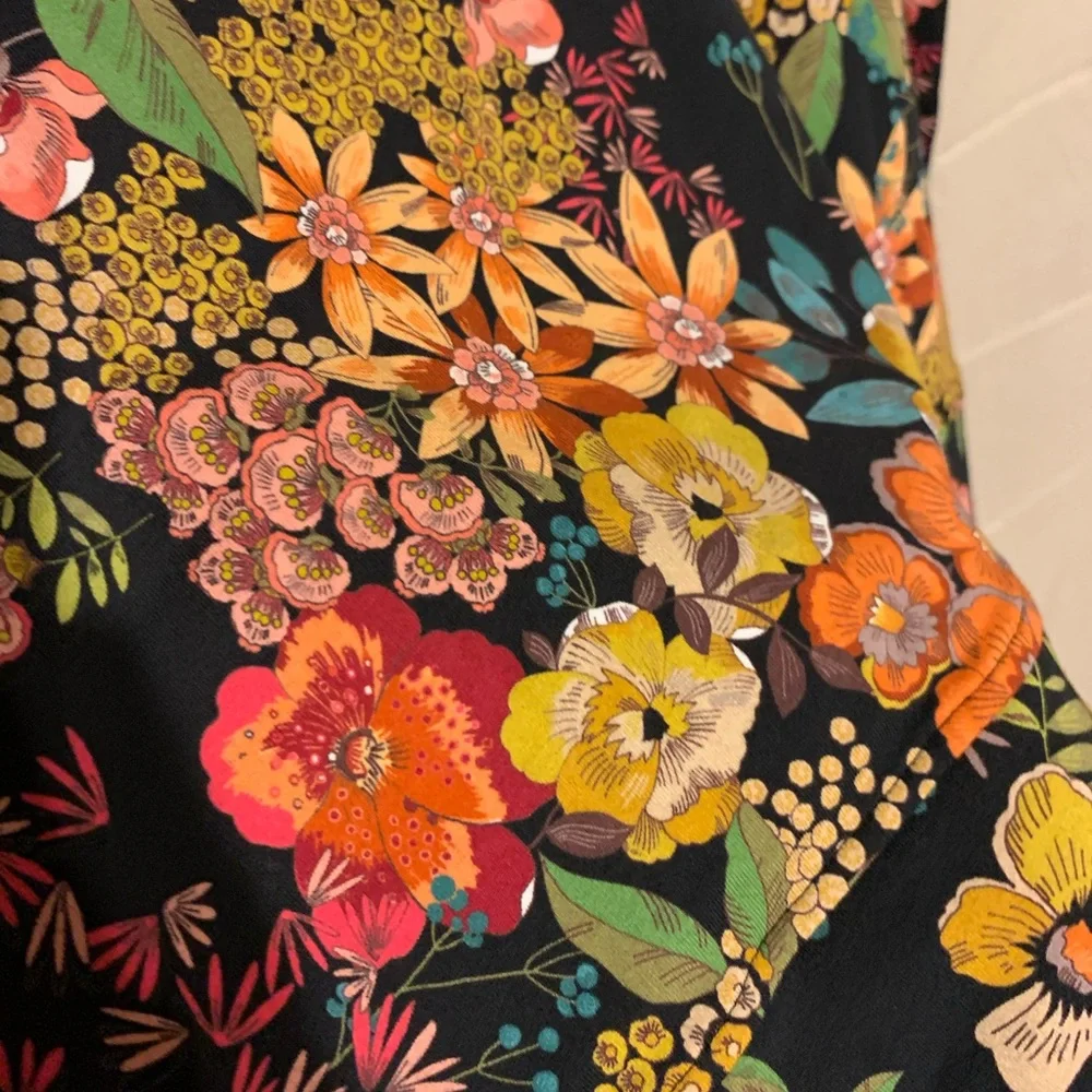 SOLD** 180 NWT XS Johnny Was bohemian floral on black Camilla hoodie - Picture 11 of 16